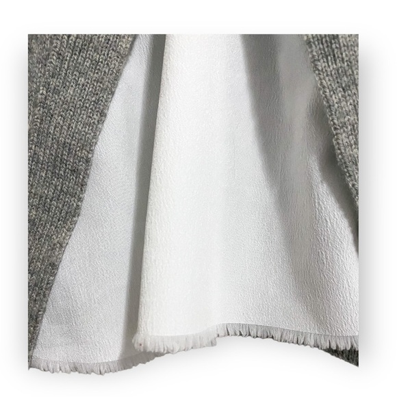Brochu Walker Layered Wool & Cashmere-Blend Sweater, Gray/white, Size S - Picture 12 of 16